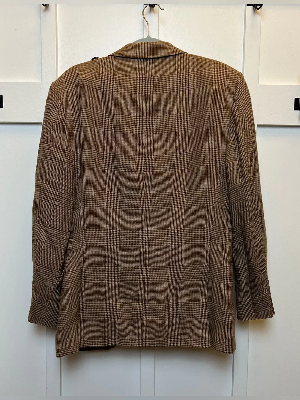 J. Crew Ludlow Blazer Mens 38S Brown Herringbone Linen Cotton Sport Coat Luxury